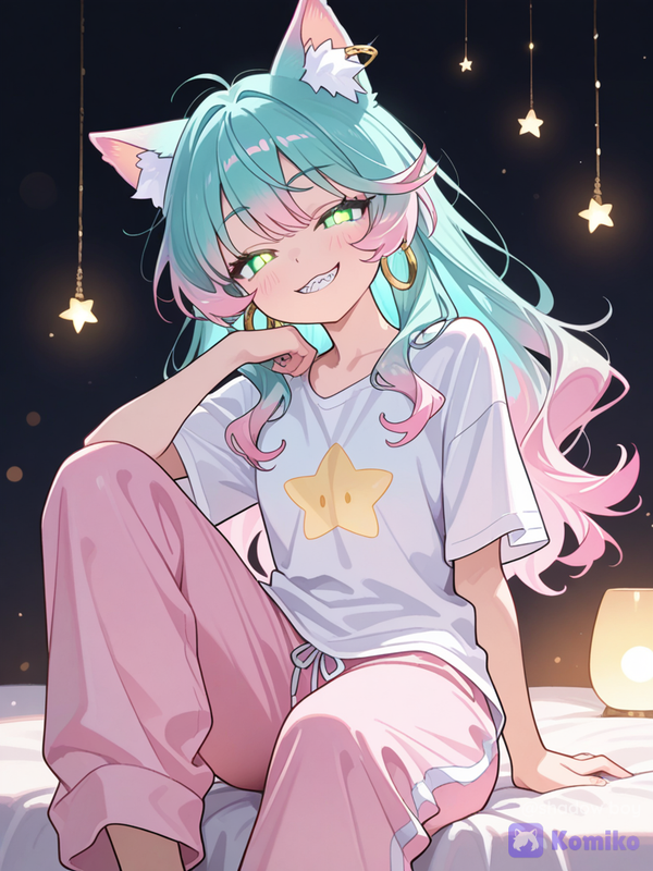 Starlit Kitty Smiles ✨🌙