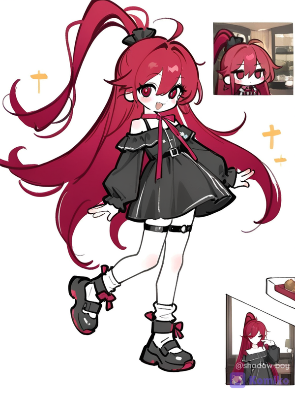 Red Ponytail Cutie ✨