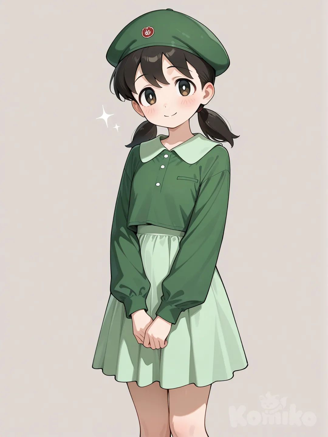 minamoto shizuka green jacket
