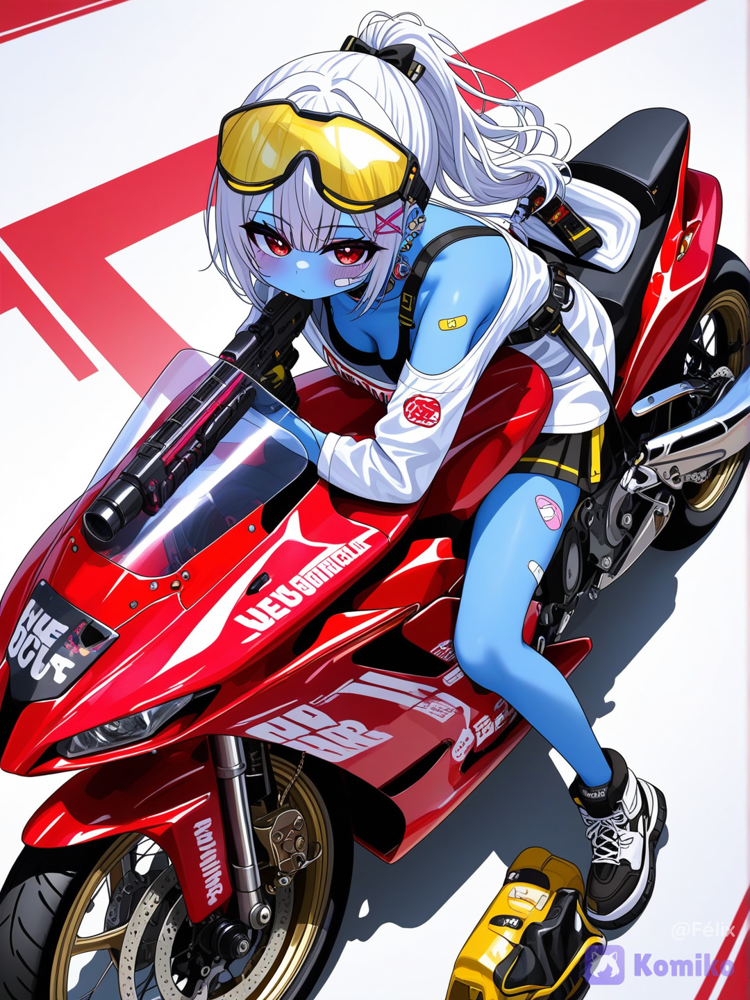 Cyber girl motorcycle