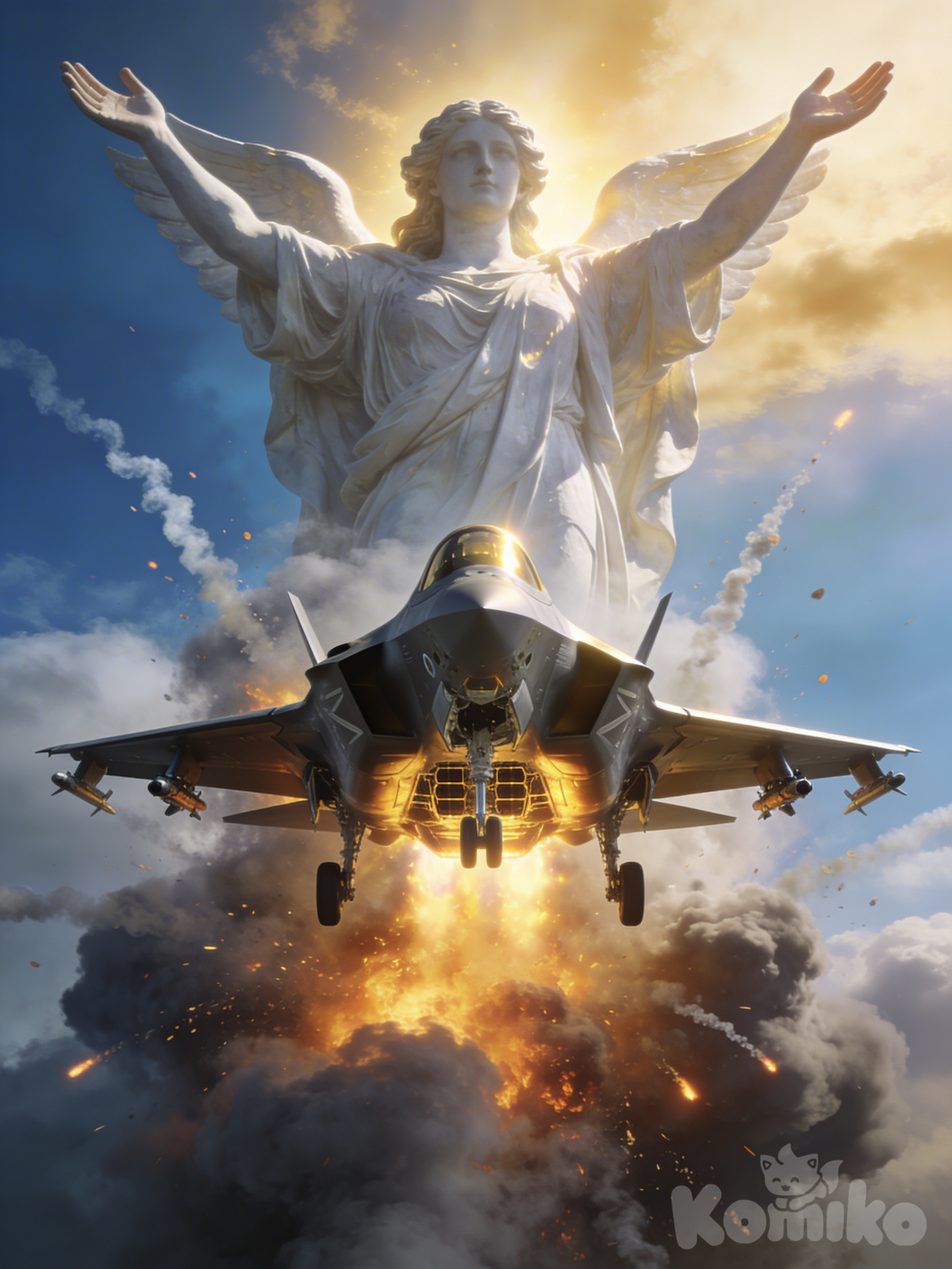 Victory and airplane 
