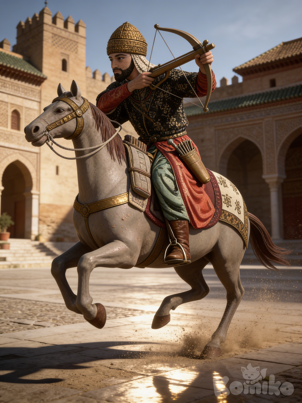 The horse is a bit strange