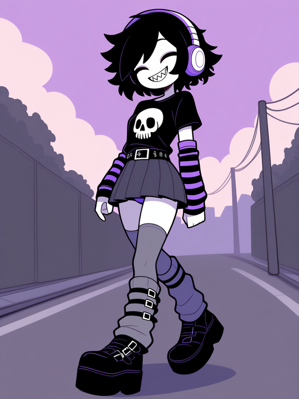 Caminata emo con música 🎧💜