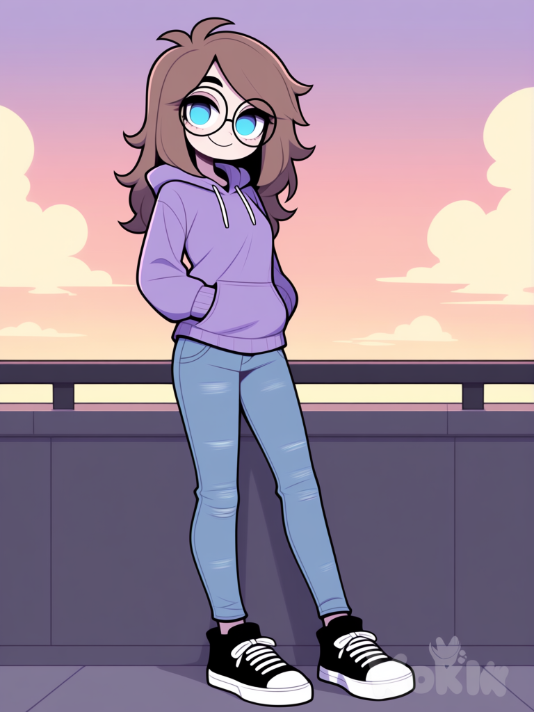Silvie en el atardecer 🌅💜