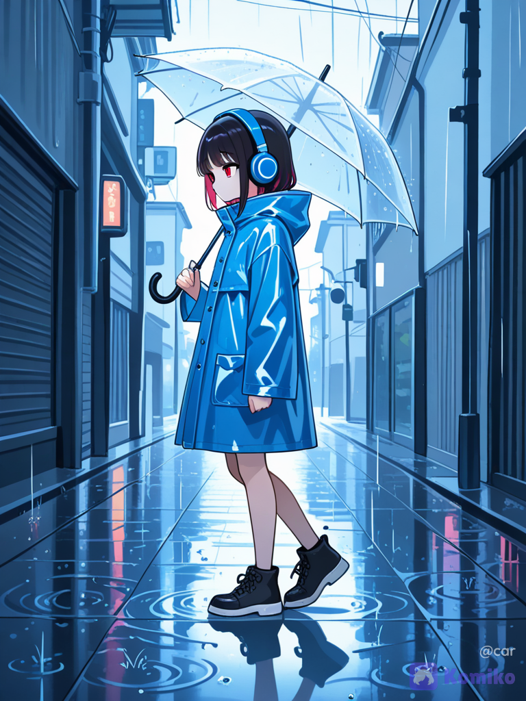 Lluvia y melodías en la calle 💙☔
