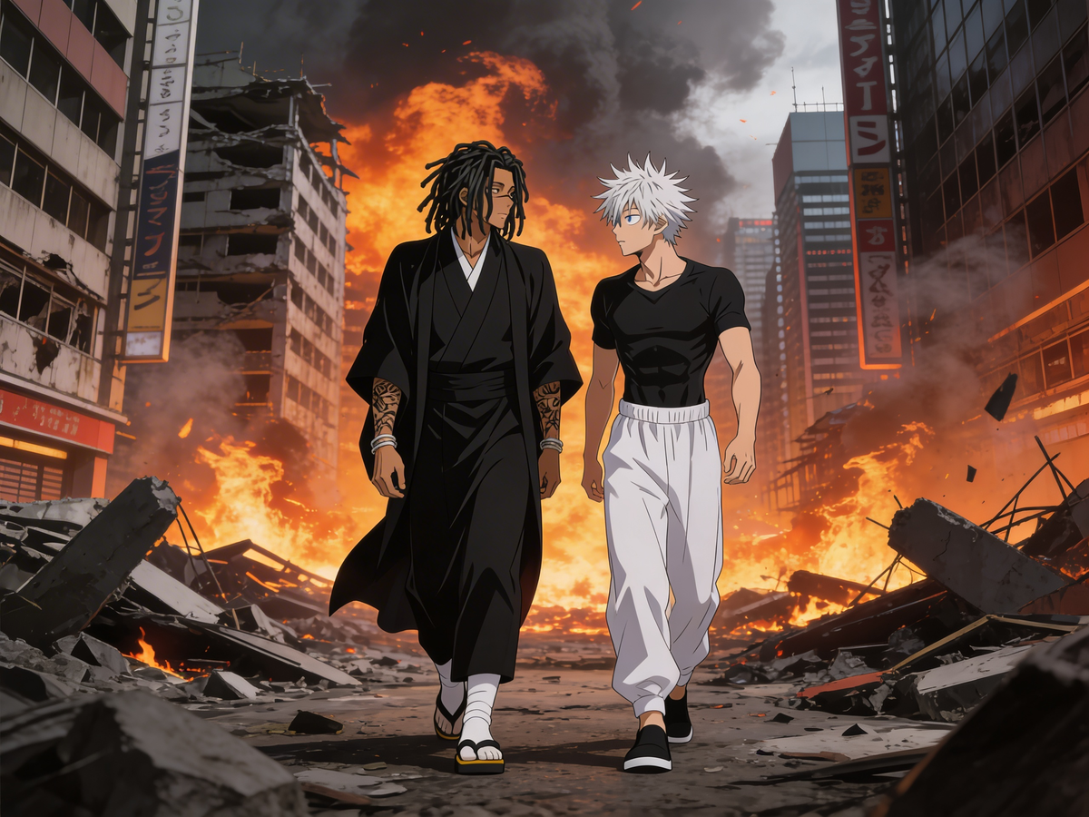 Genkai: this isn't personal Satoru.... Satoru: Tbh Genkai I'm just doing this to save a friend.....