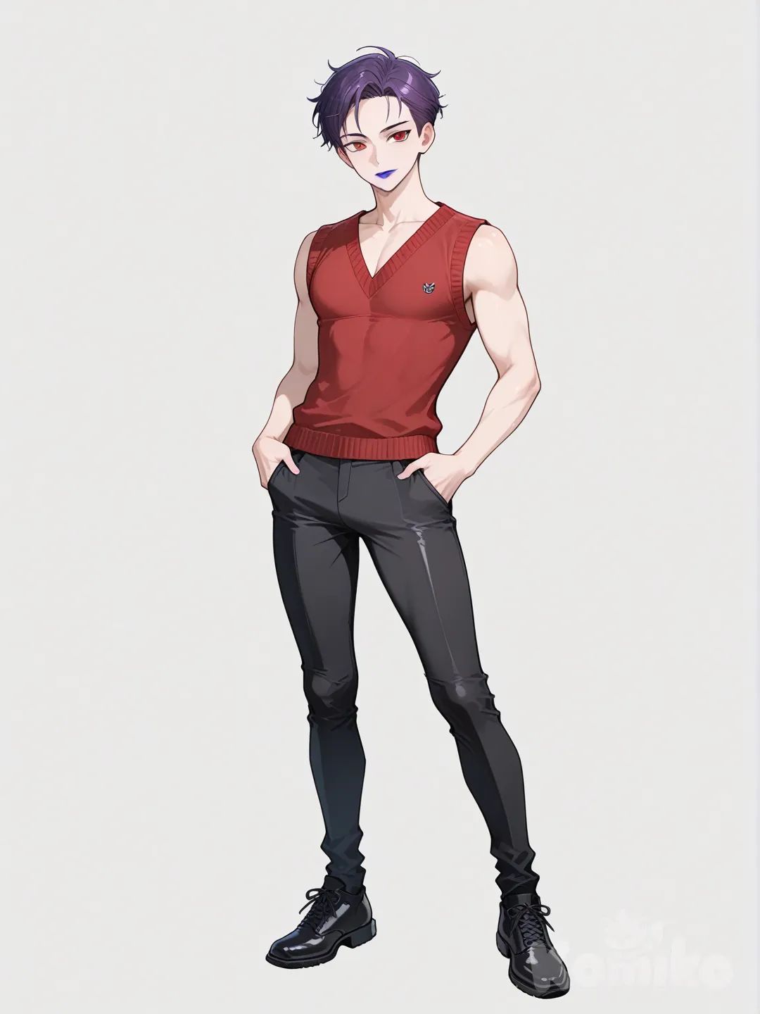 man with makeup