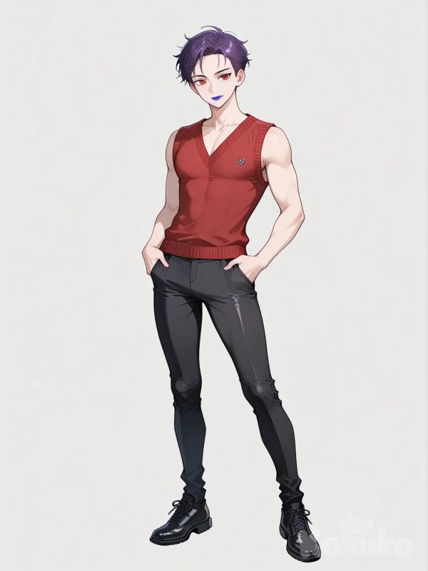 man with makeup