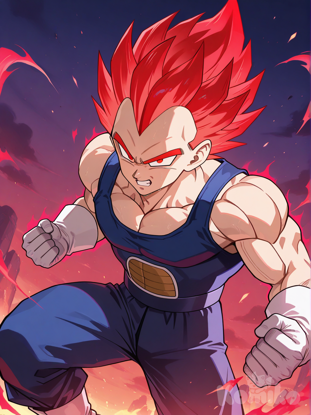 Vegeta súper Sayayin dios 