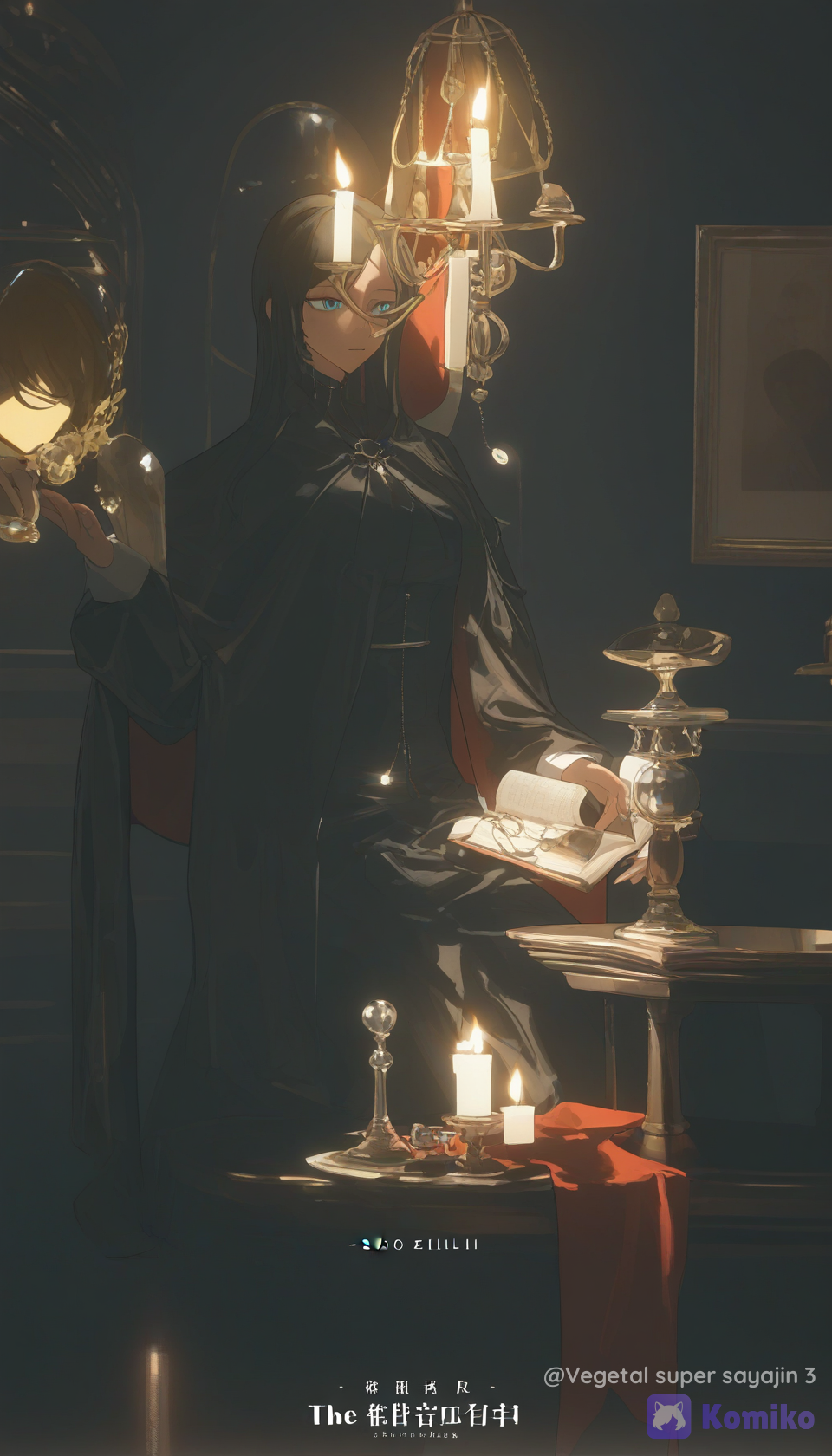 Midnight Candlelit Study