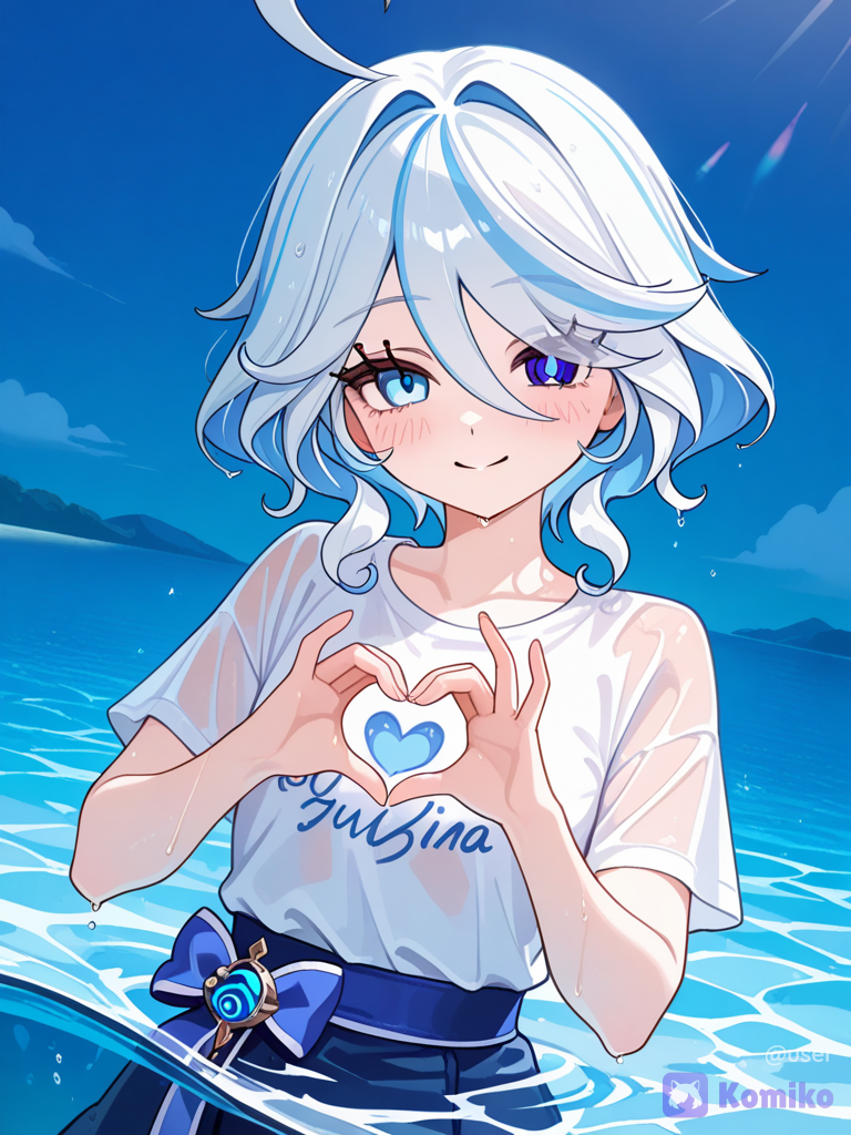 Furina ướt át gửi tim nè 💧💙