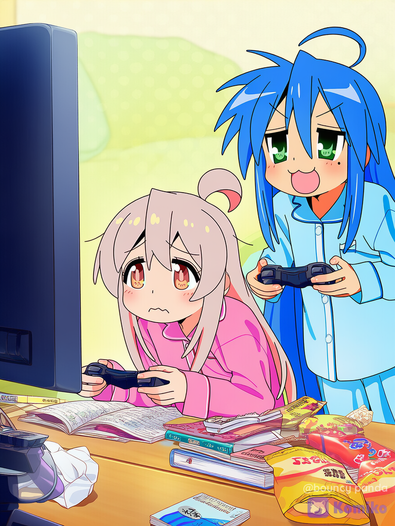 mahiro and konata playing
