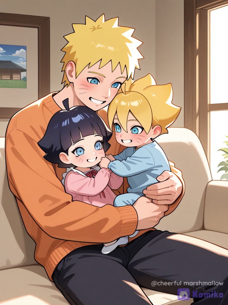 ヒナタが産んでくれたこの子達は俺が守るってばよ!