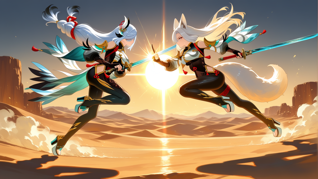 Shenhe & Catnolia Sunset Duel! ⚔️🌅