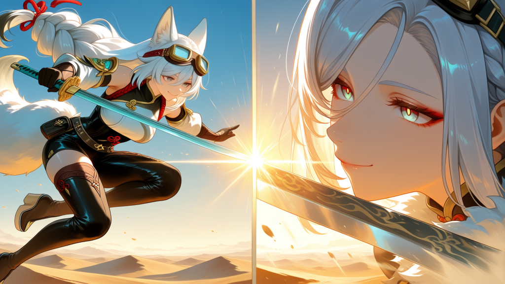 Shenhe & Catnolia Sunset Duel! ⚔️🌅