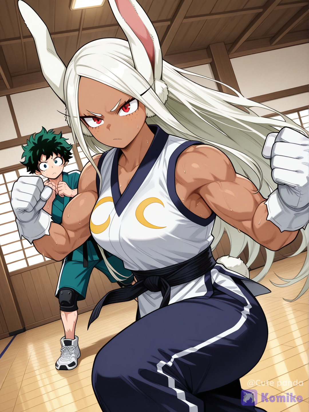mirko, training izuku Midoriya to be a strong hero