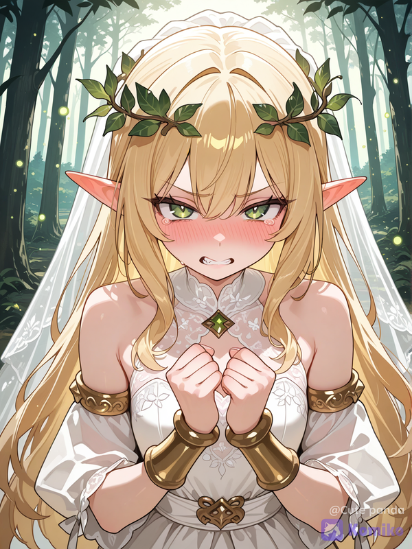 A pure blood wood elf has a deep hatred for humans but she is getting married to a human