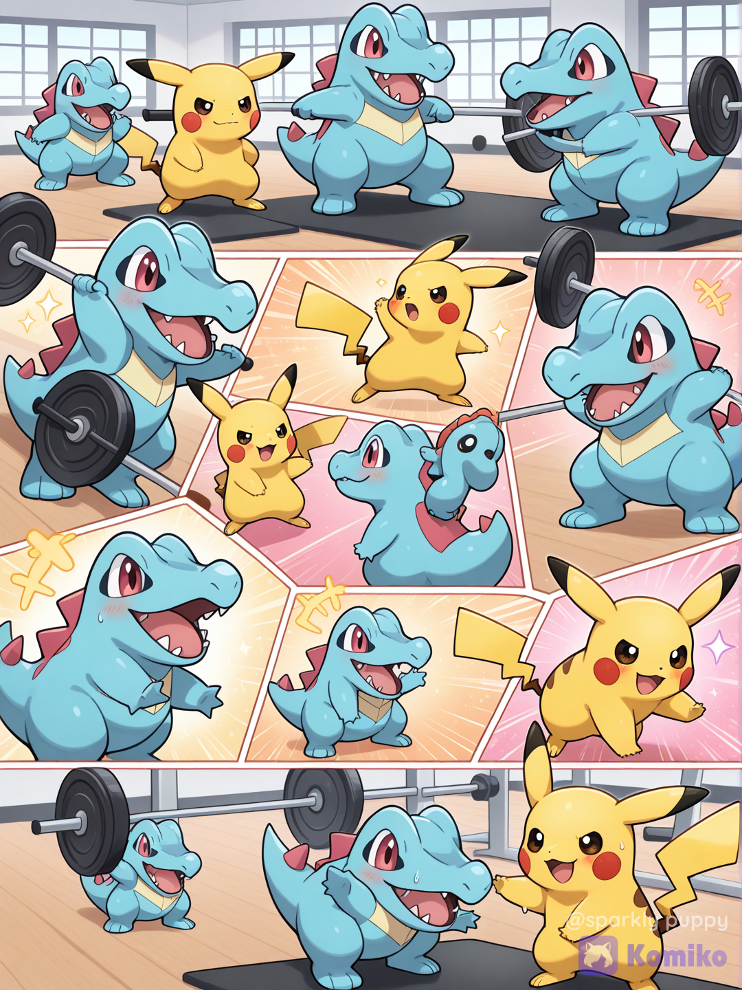 Gym day with Pikachu 