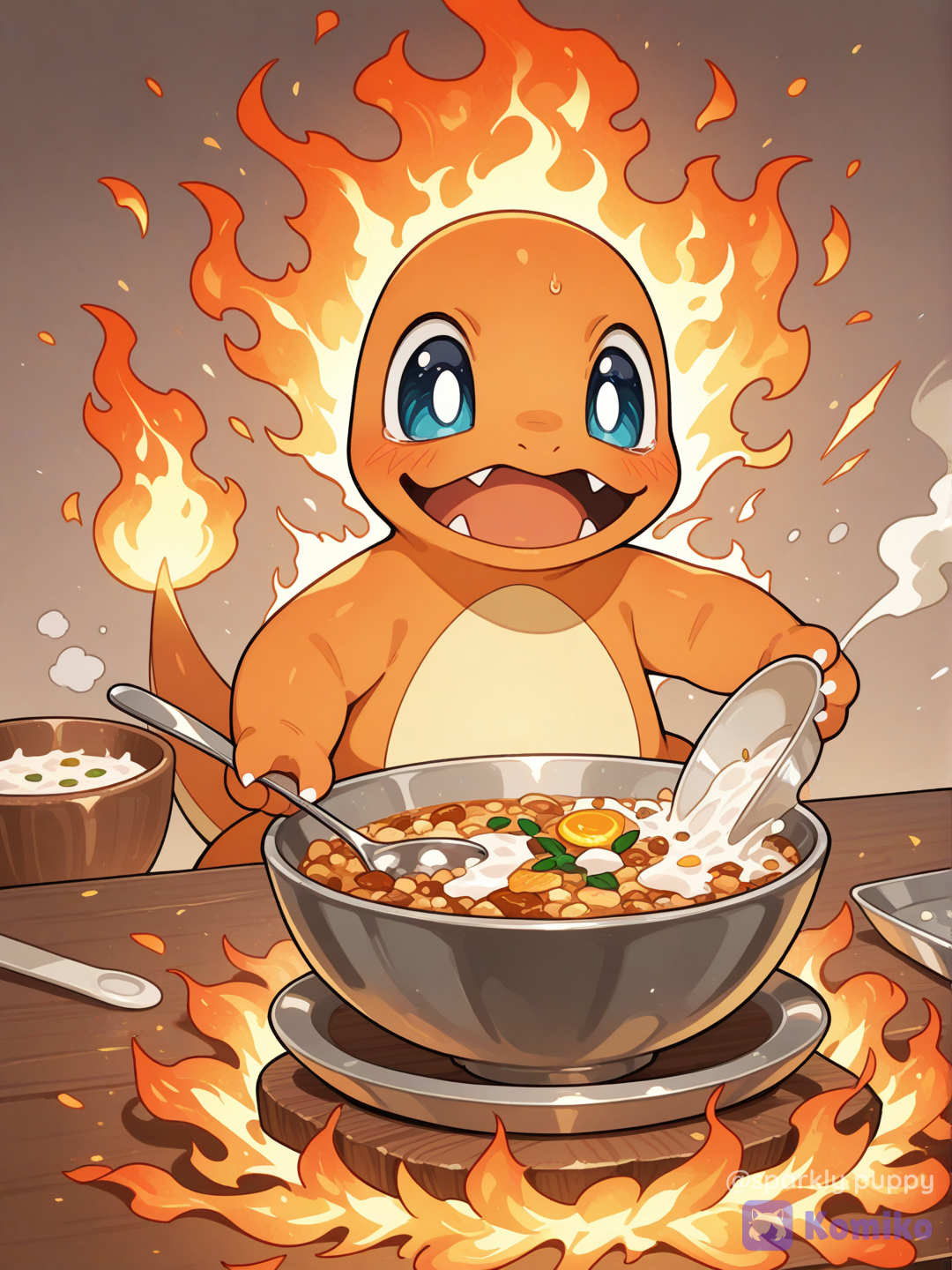 Charmander y sus hot flakes !??