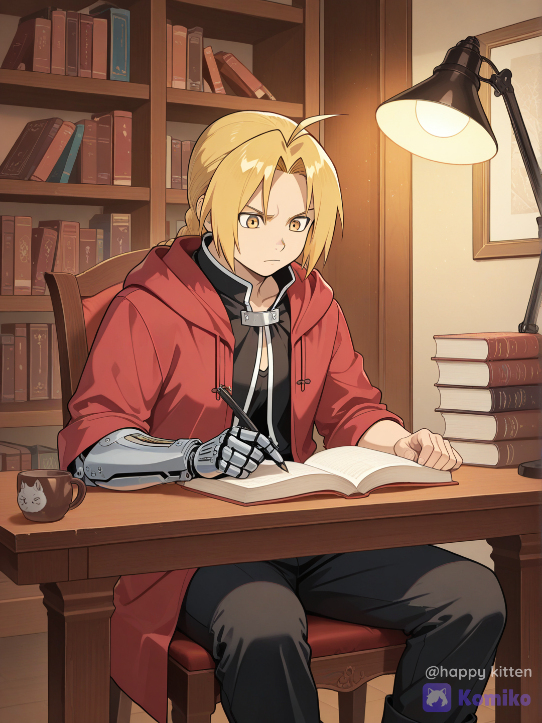 Edward studying