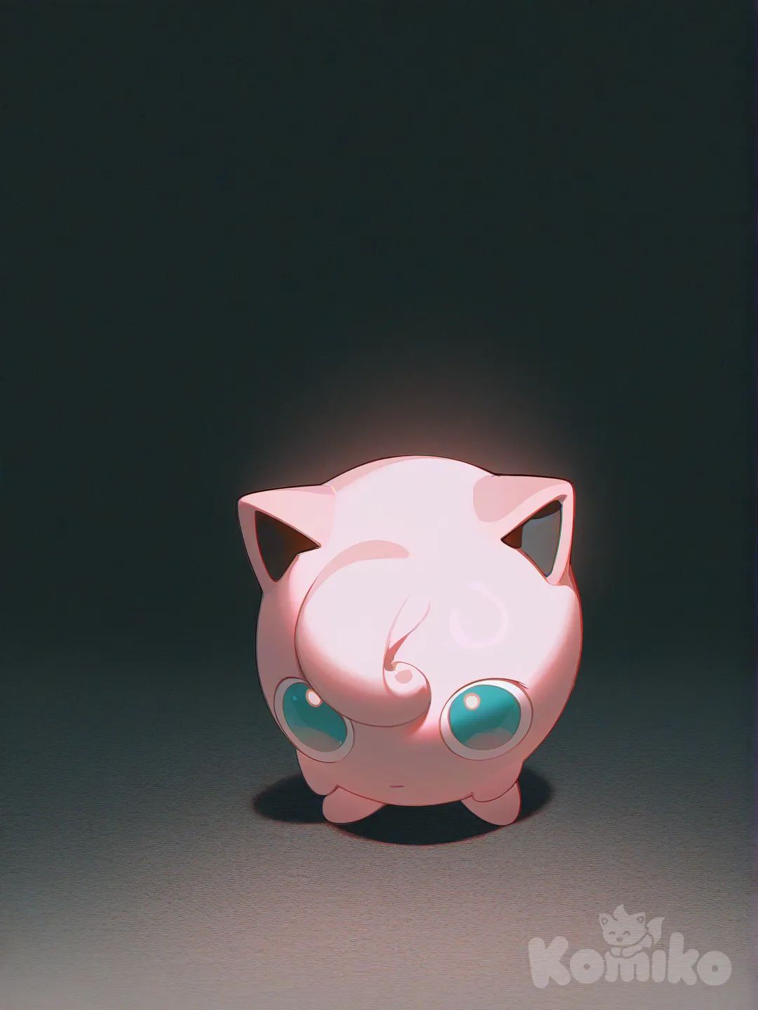 Anya (Spy X Family), Jigglypuff, [high-contrast-glossy-style], portrait, full body