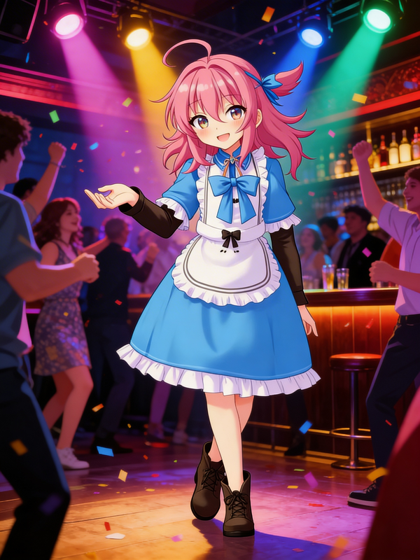 Michiru prestando servicio