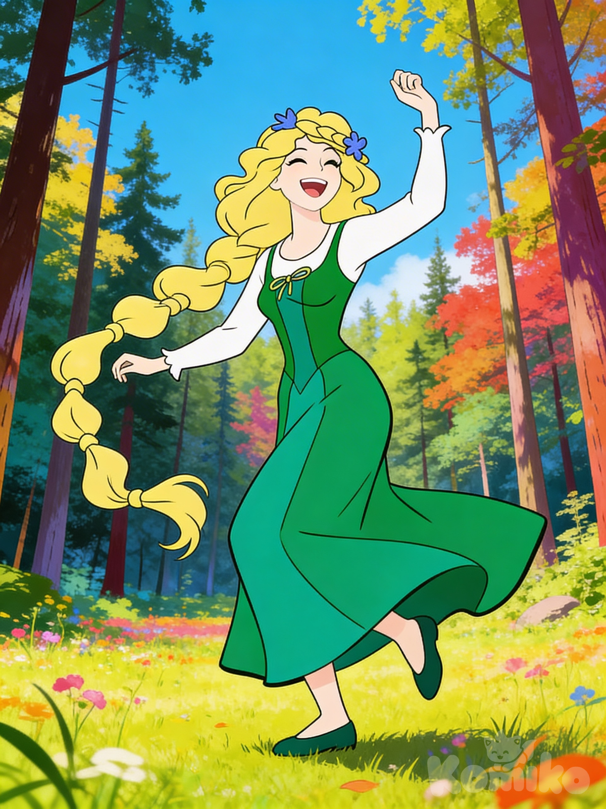 Dana as Rapunzel dancing
