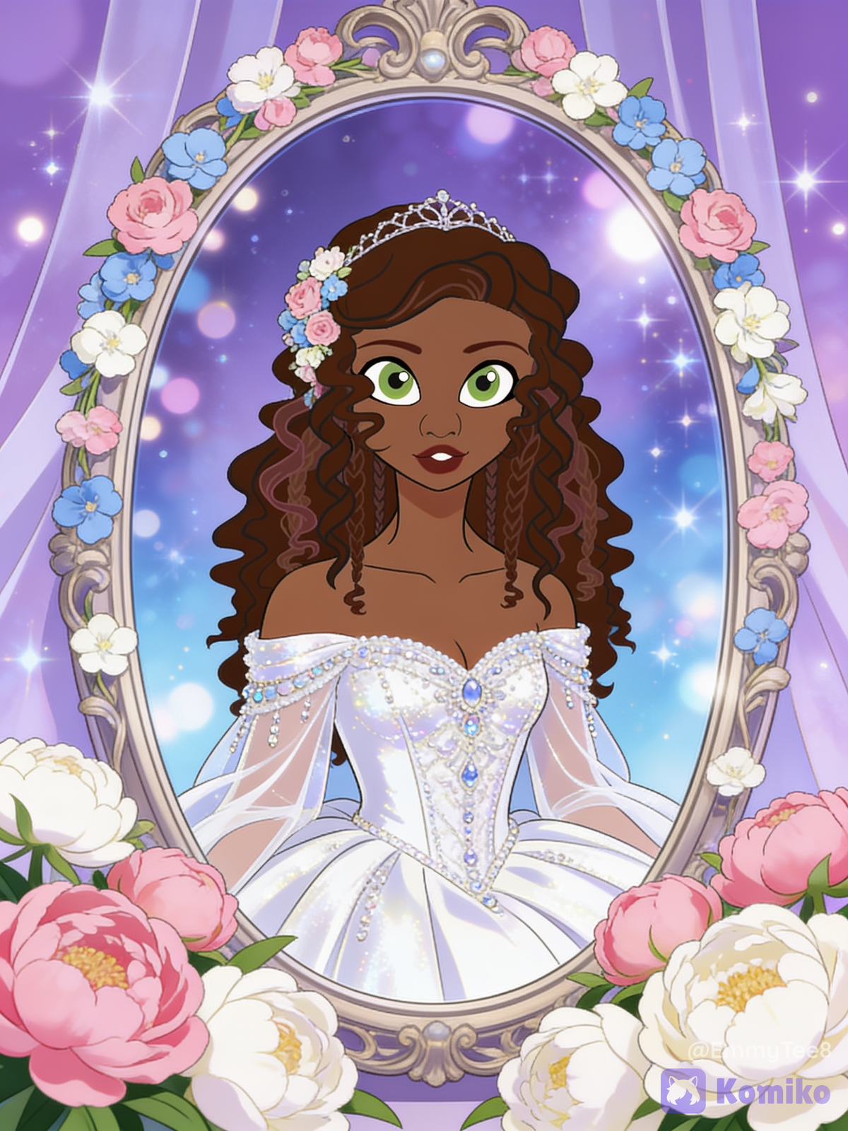 Elisheva in a gown
