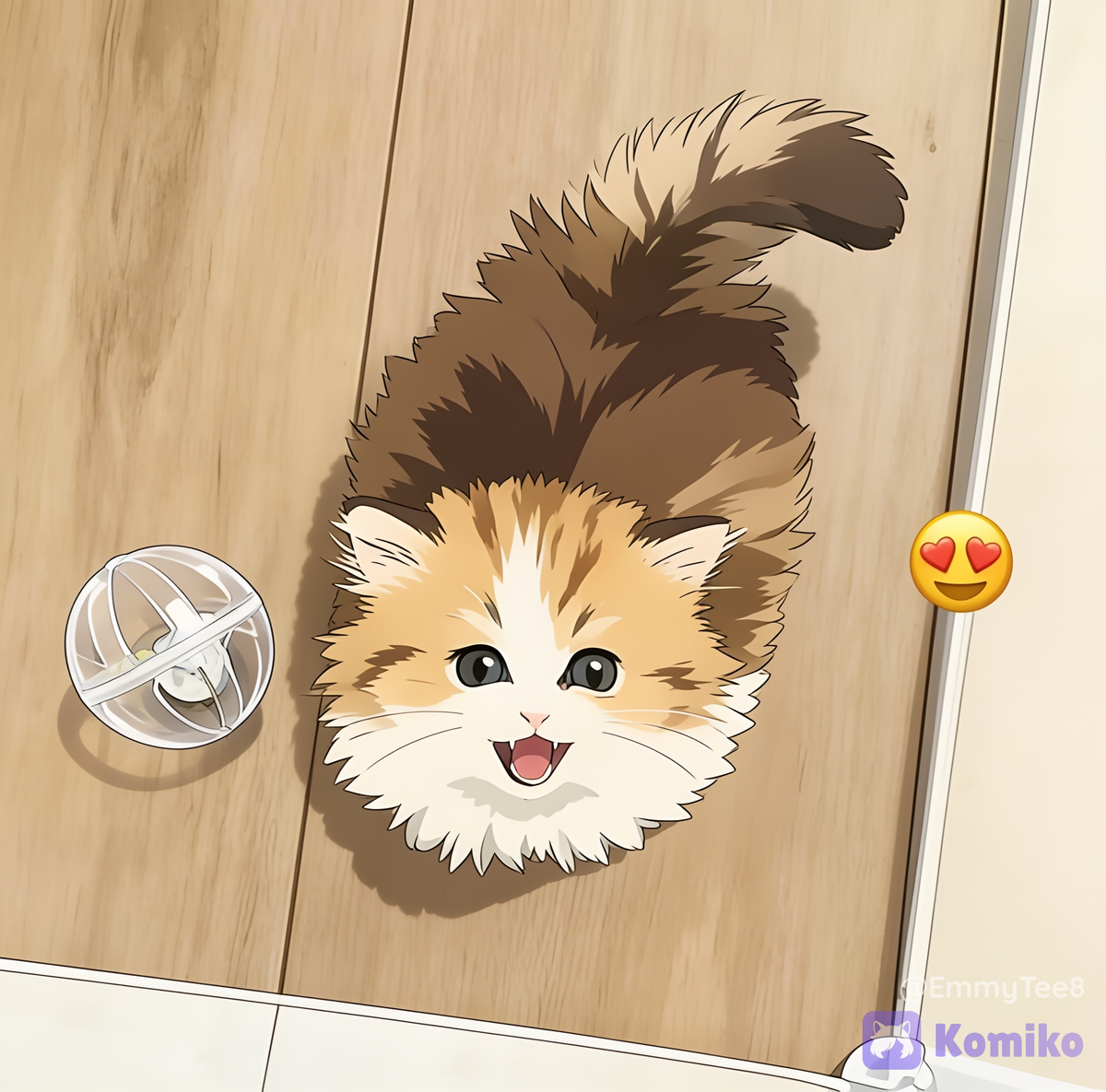Cute fluffy kitten