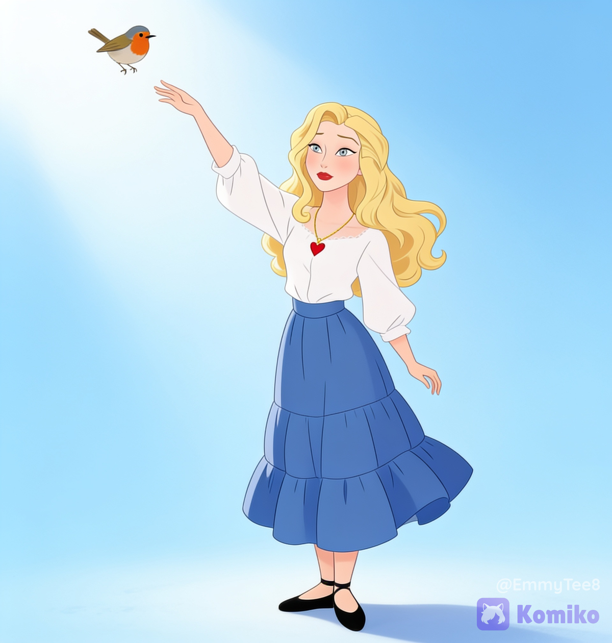 Kit with a robin
