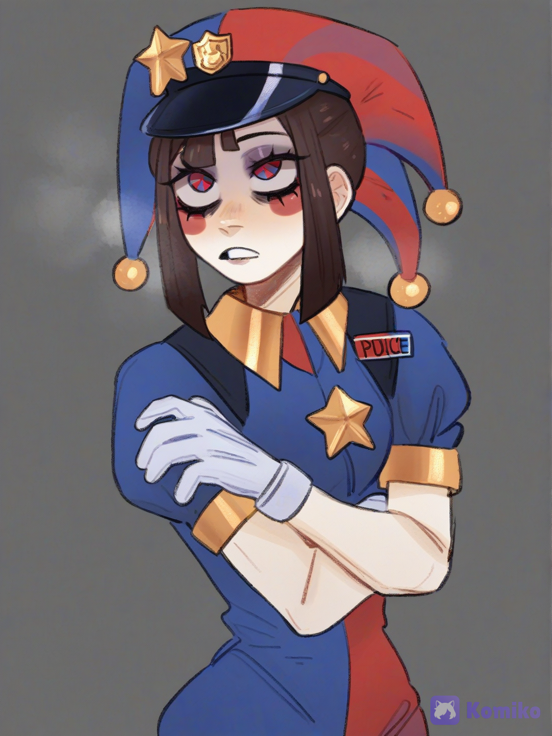 Pomni being a police officer? She doesn't seem interested