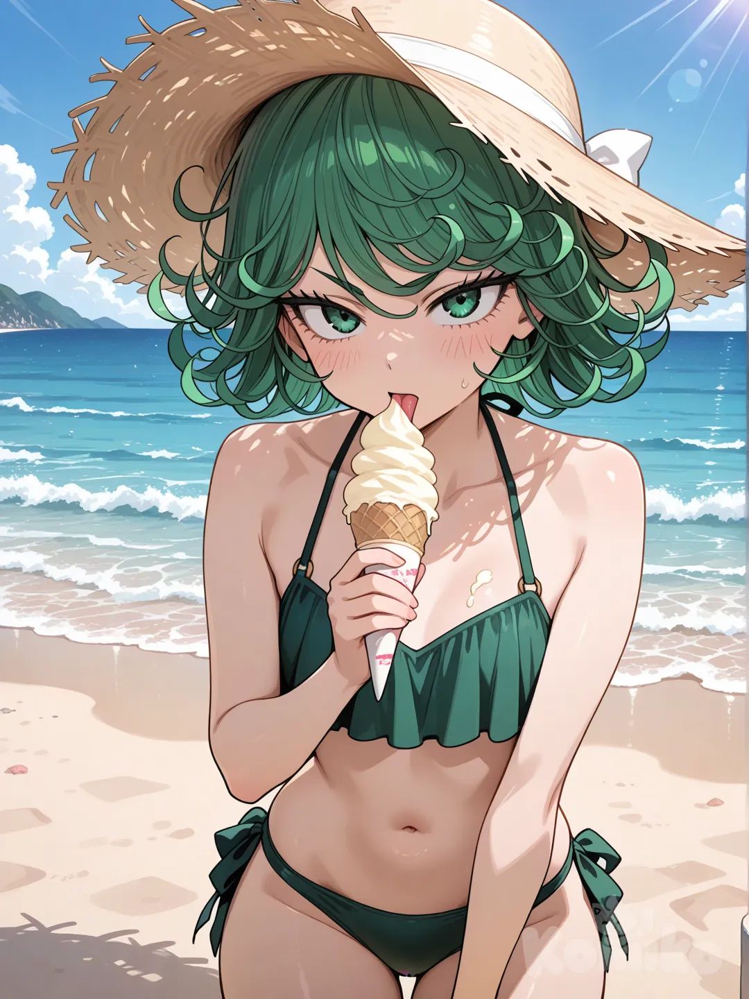 In the beach