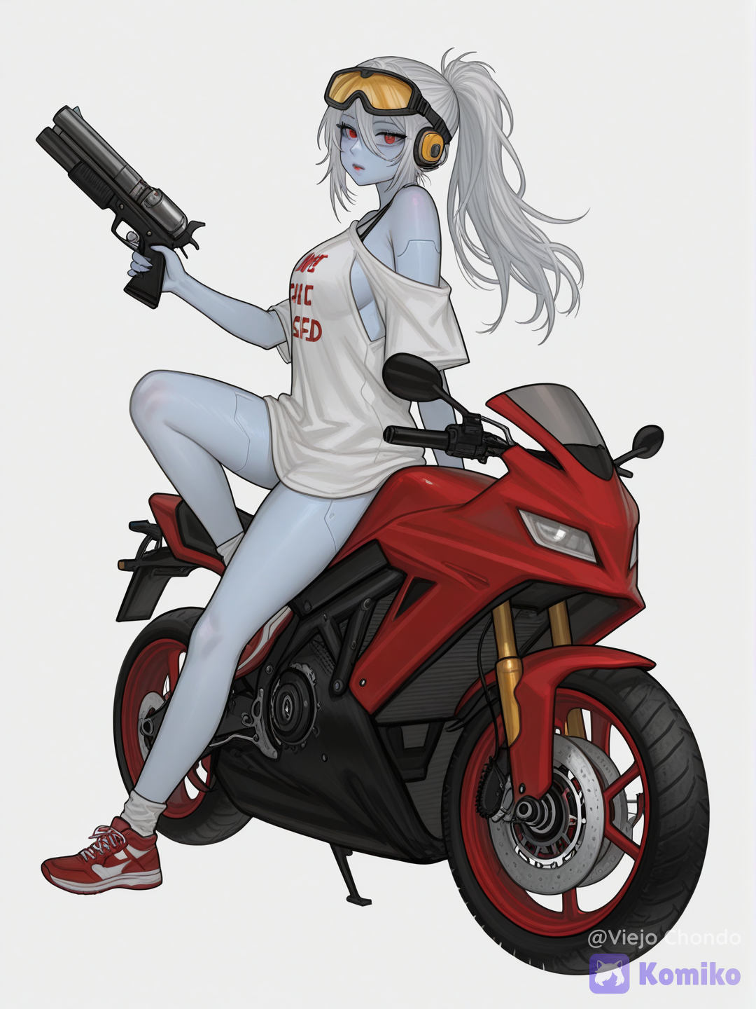 Cyber girl motorcycle
