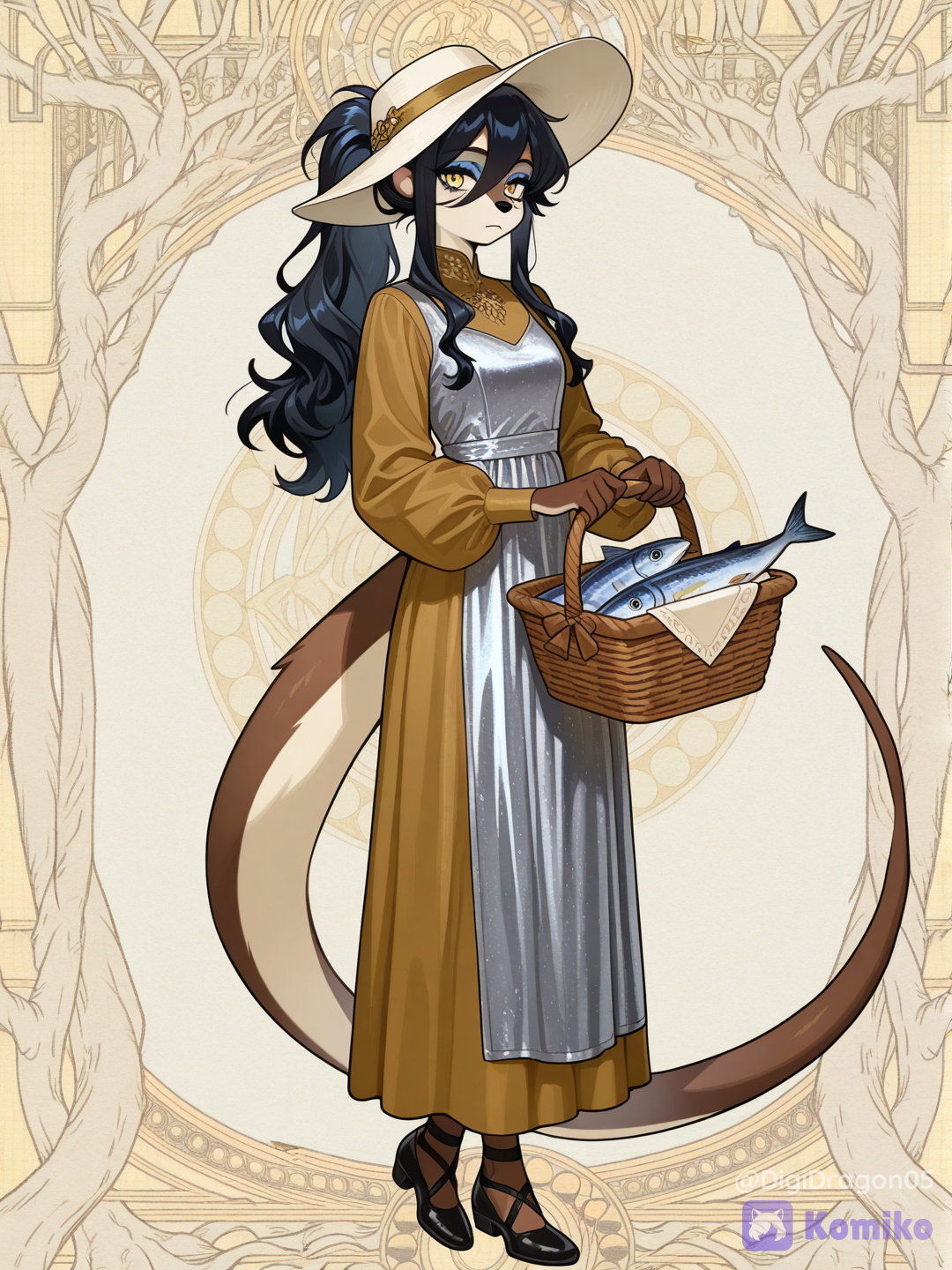 Otter fisher lady