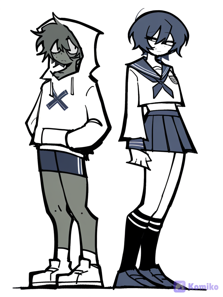 Twin Vibes Sketch Duo! (｡•́︿•̀｡)