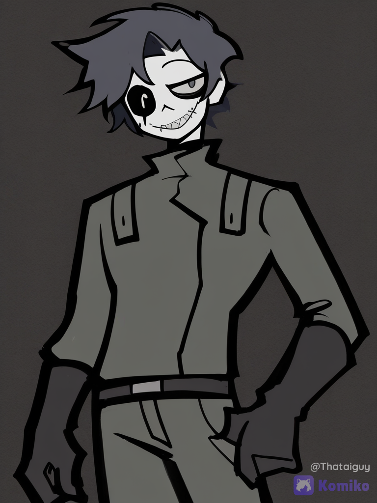 Edgy Skull Mask Biker Doodle! (◠‿◠)