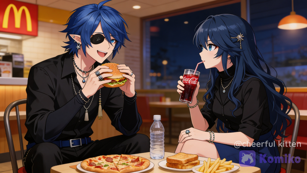 A Restaurant with Kirishima Siblings 