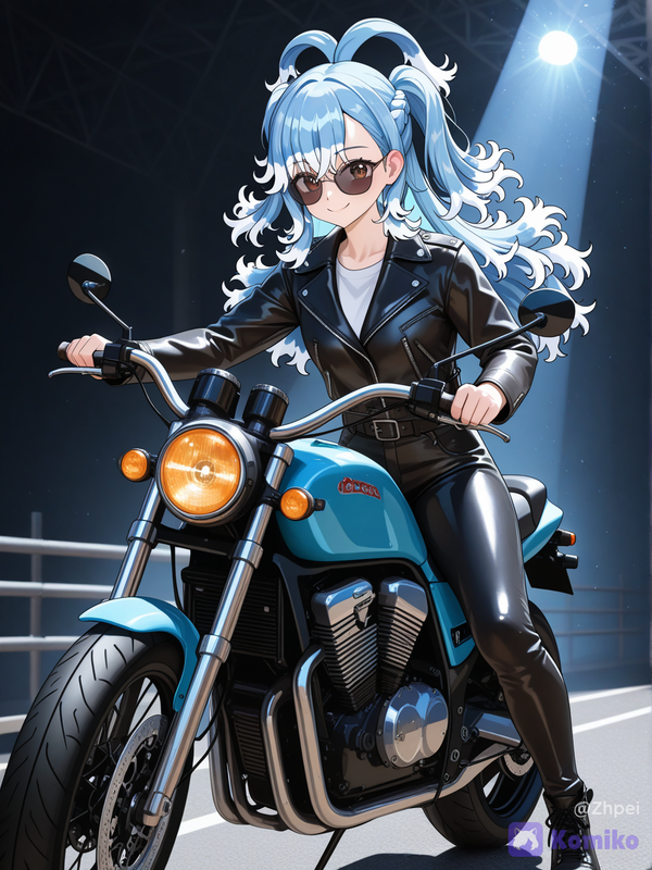 Still Kobo on motorcycle