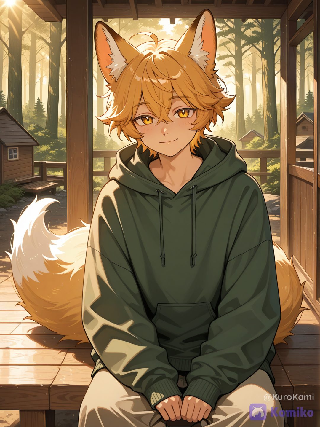 The young fox from the forest hut.