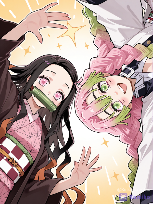 Nezuko and mitsuri
