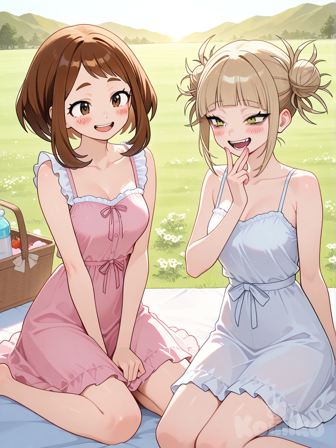 Toga and Uraraka
