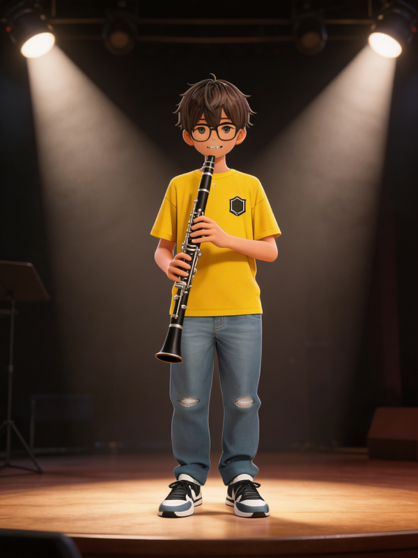 Drake playing Clarinet
