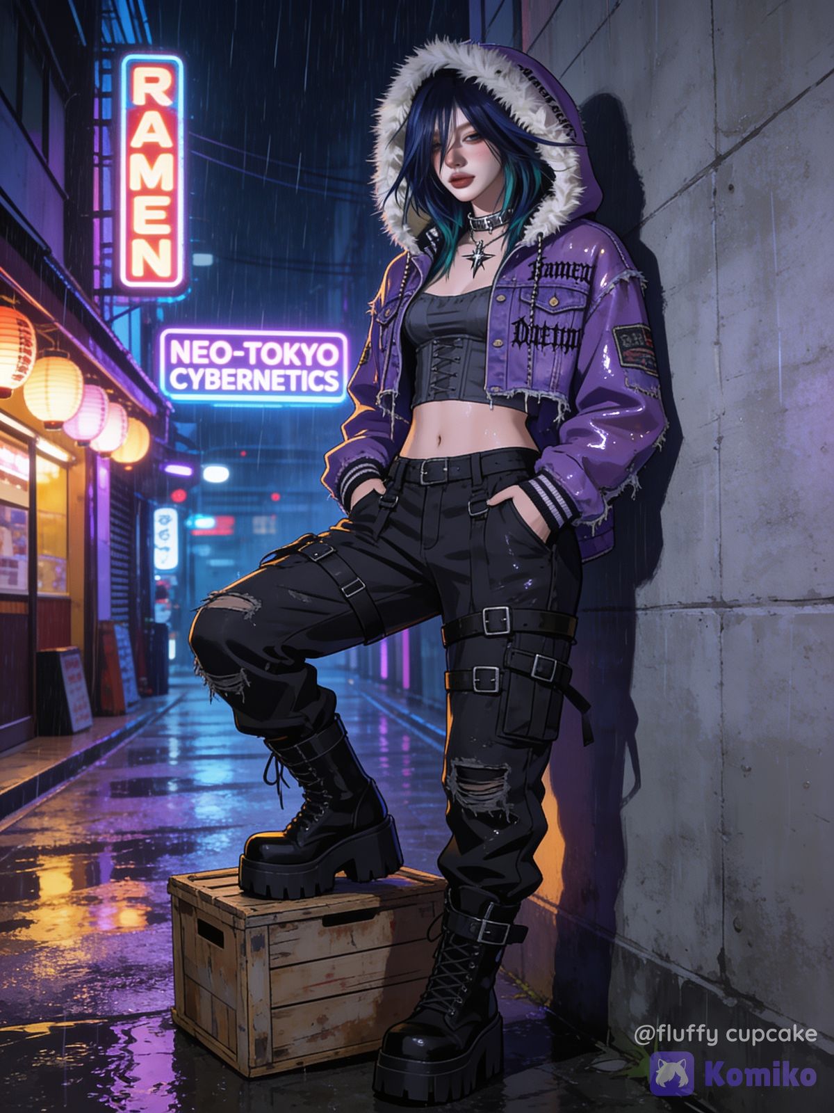 Noche neón con Komiko 🌧️💜l