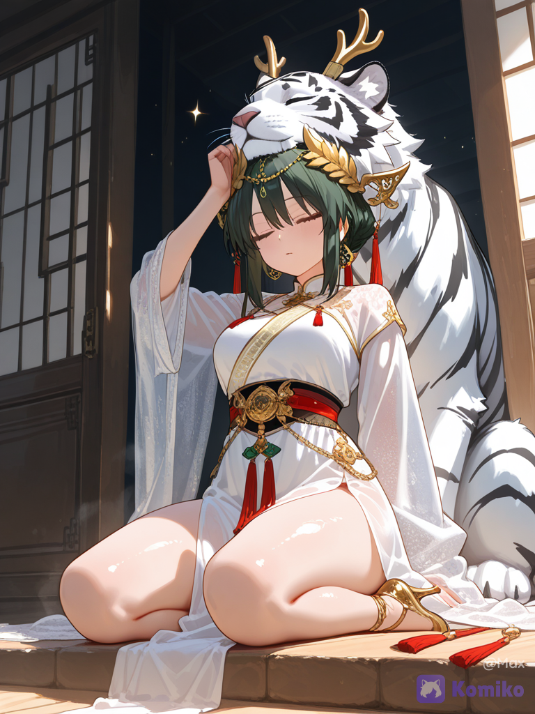 A woman from the tiger sanctuary
