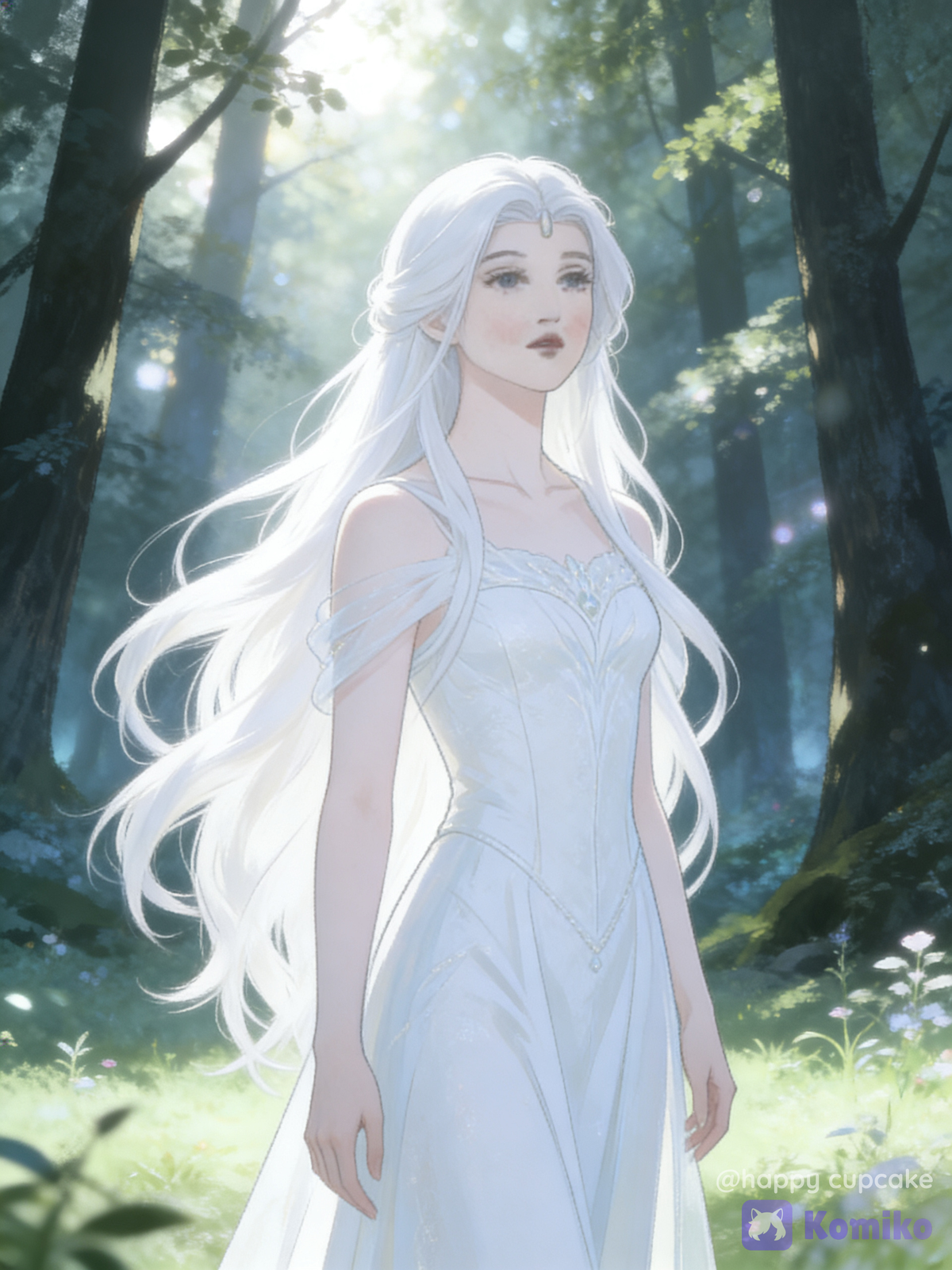 Snow-white (with white hair)