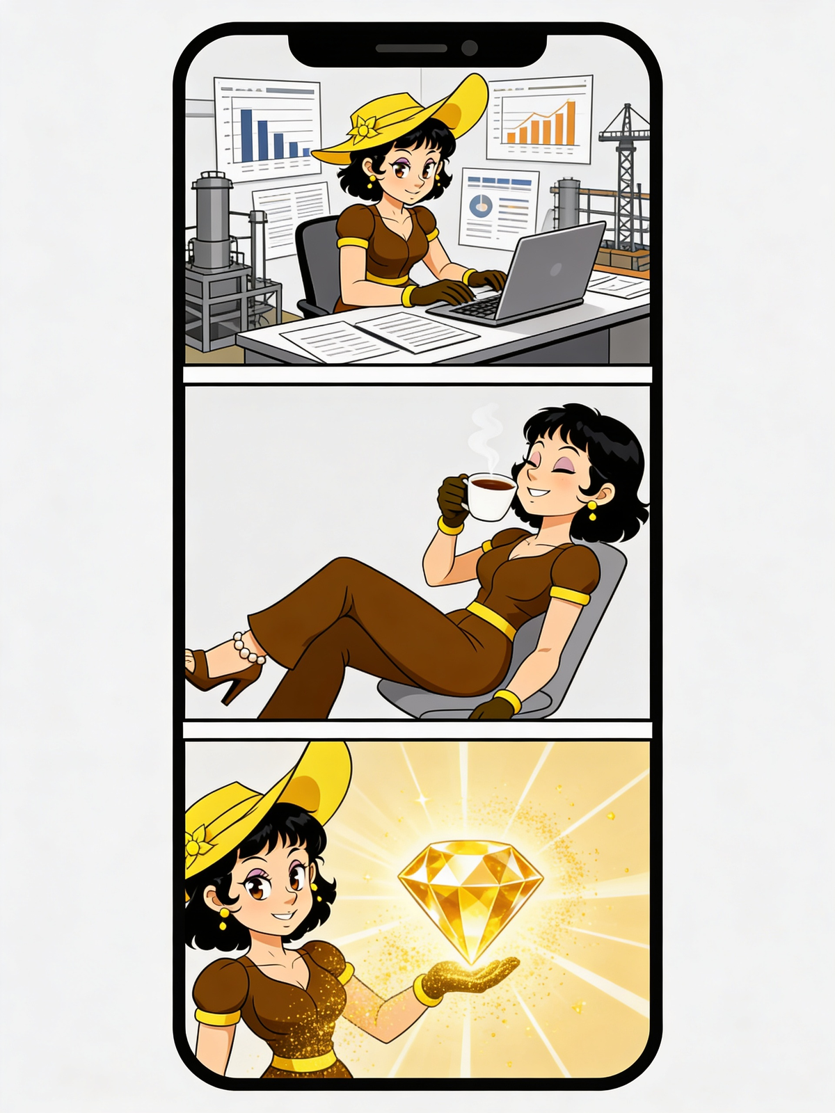 test comic a simple consultant with gold