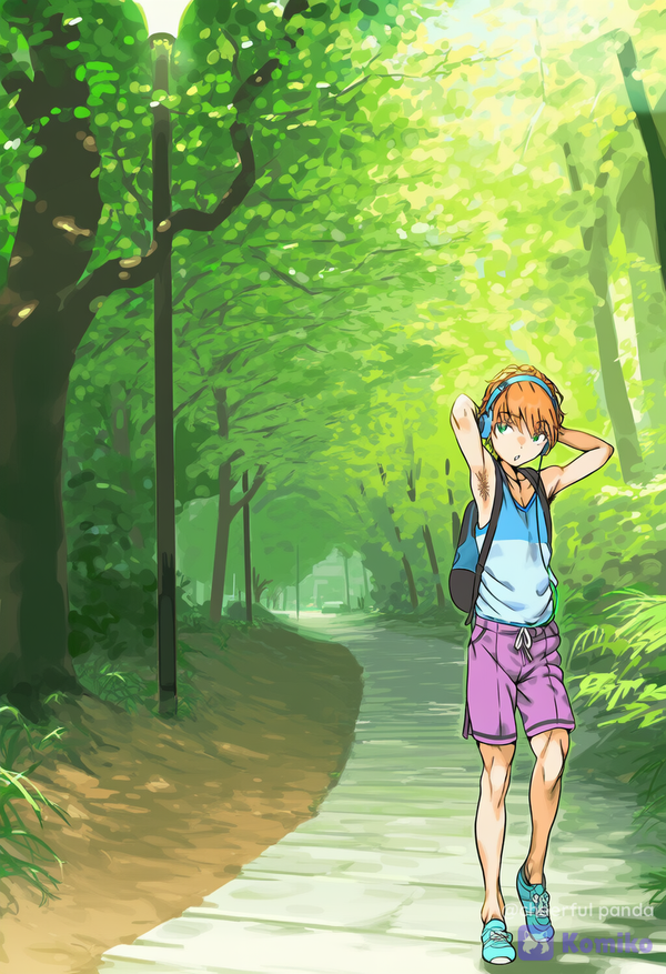 Caminando en el bosque 