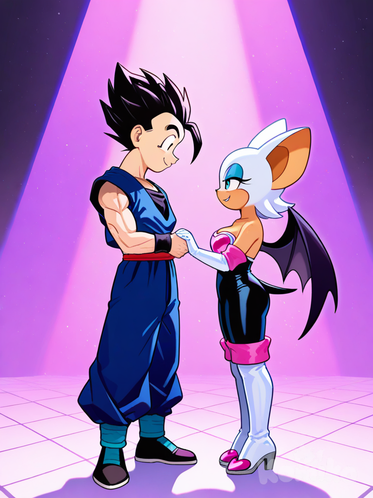 Gohan conoce a Rouge The Bat
