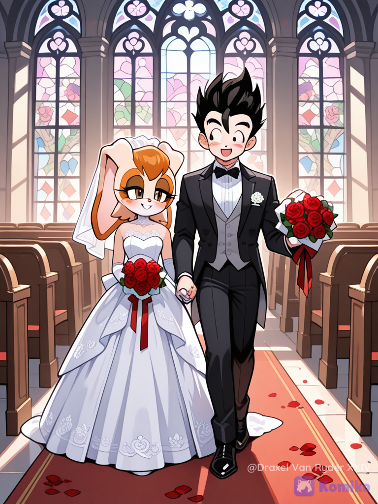 Gohan y Vanilla The Rabbit, se casan en el día de su boda