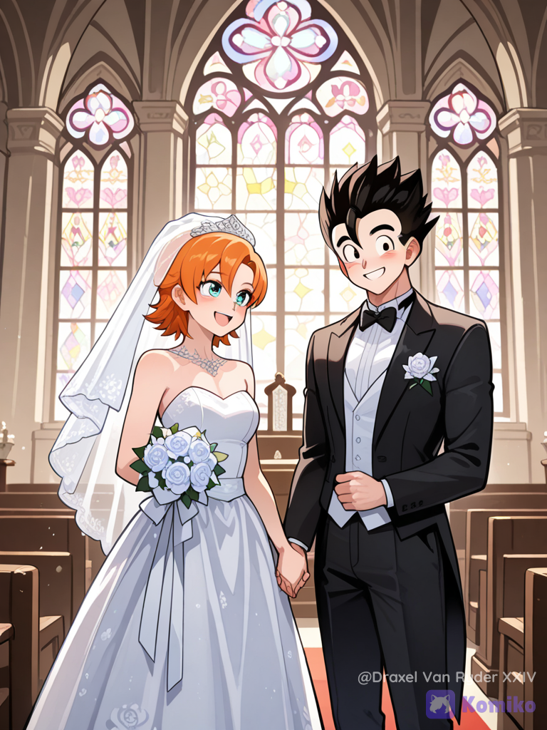 Gohan y Nora Valkyrie, se casan en el día de su boda